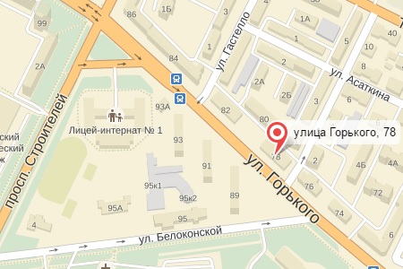 Яндекс карта Питстоп на Горького